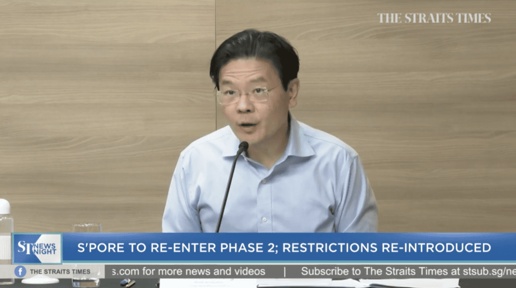 Covid19 Latest Restrictions Announced - MOE Minister Lawrence Wong May 2021