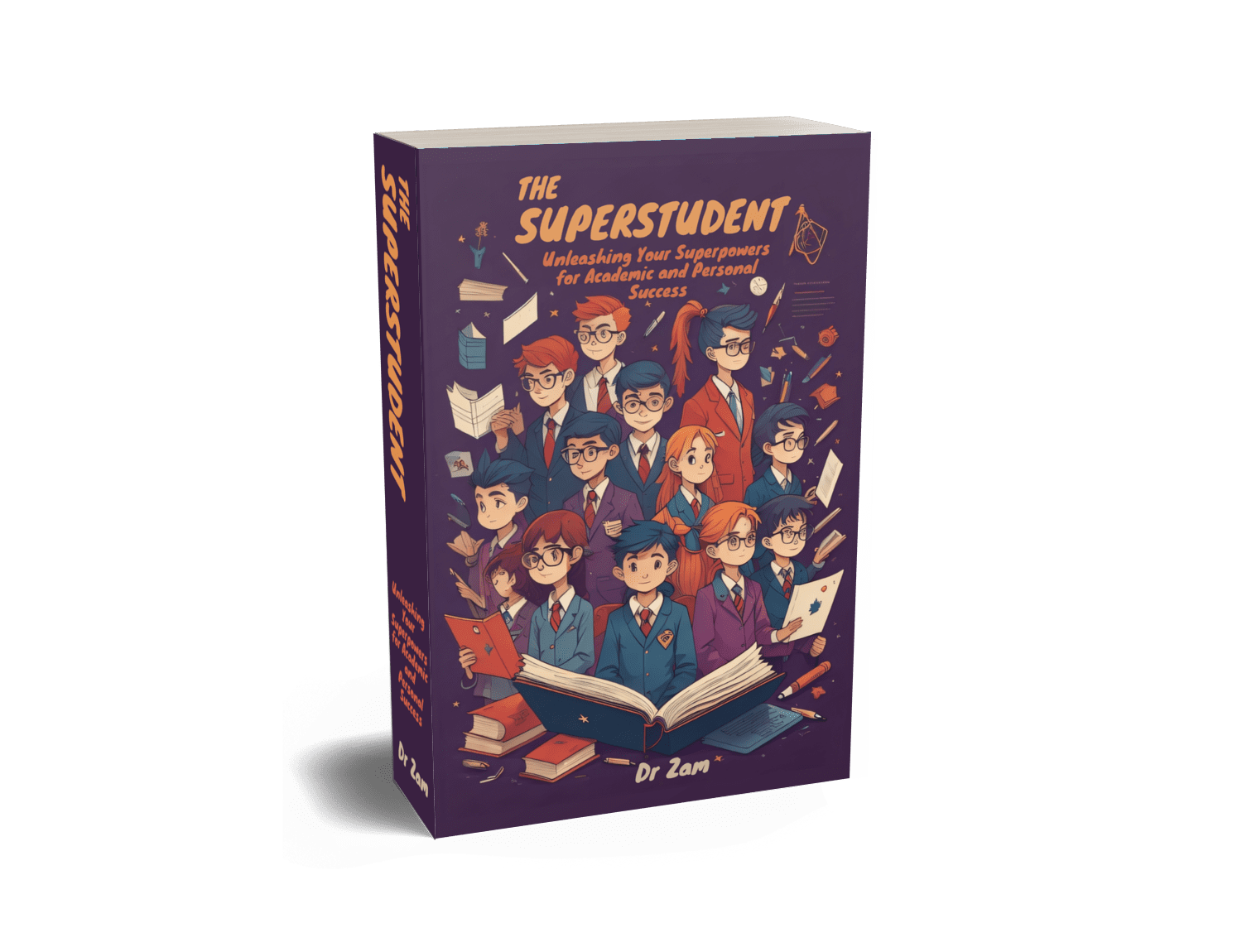 The Superstudent Book 3D MockUp (Single Book)